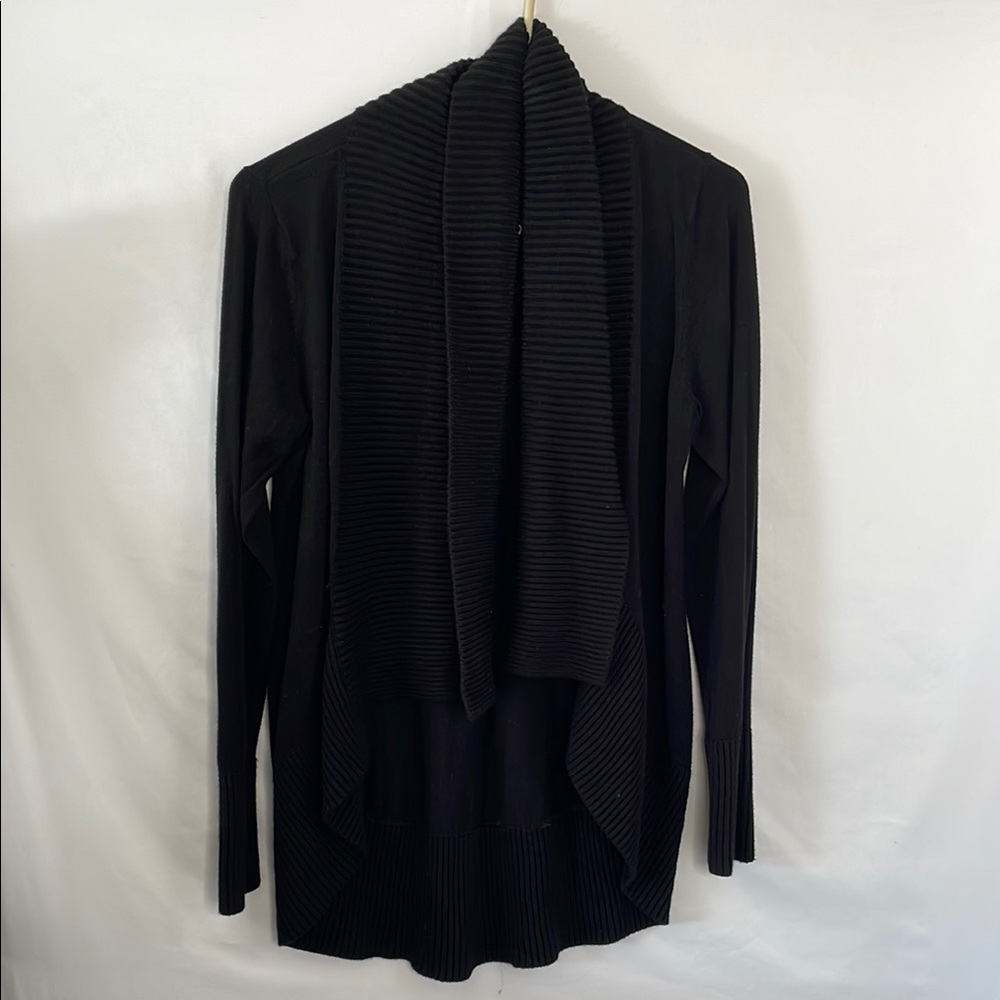 INC International Concepts Black Cardigan Sweater with Shawl‎ Collar